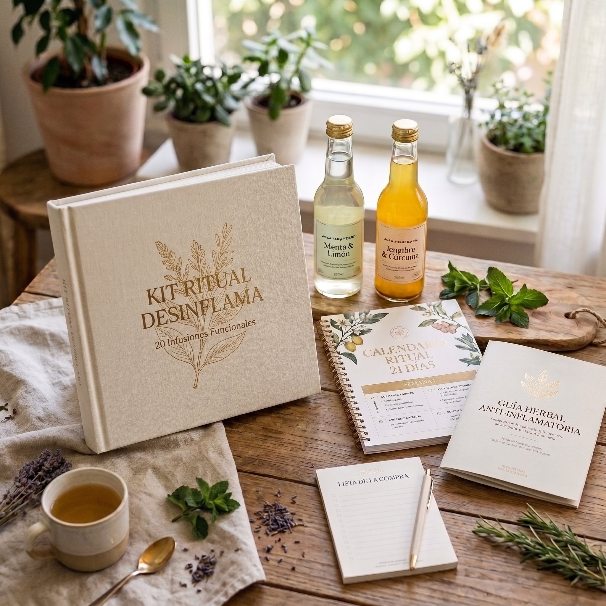 Kit Ritual Desinflama. 20 infusiones funcionales+ bonos