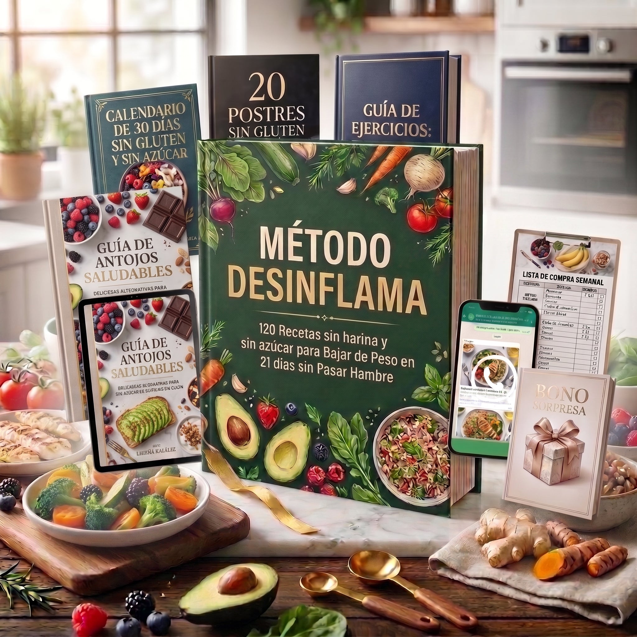 Método Desinflama. 120 Recetas SIN ARROZ Y SIN AZÚCAR para bajar de peso en 21 días